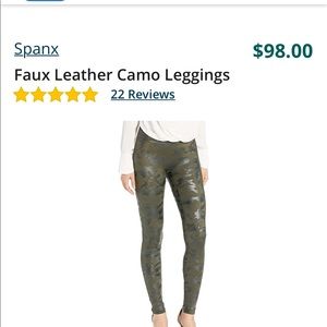 COPY - Spanx faux leather camo leggings
